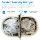 Handwoven Laundry Hamper Basket with 2 Removable Liner Bags by LJGDeals