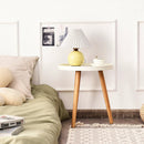 Mid Century Modern Round Side Sofa Coffee Table with Wooden Tray by LJGDeals