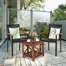 Set of 4 Outdoor Patio PE Rattan Dining Chairs with Powder-coated Steel Frame by LJGDeals
