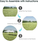 10 x 20 Feet Waterproof Canopy Tent with Tent Peg and Wind Rope by LJGDeals