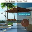 10 Feet Patio Offset Umbrella Market Hanging Umbrella for Backyard Poolside Lawn Garden by LJGDeals
