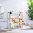 4 Tiers Multifunction Bamboo Storage Shoe Rack for Entryway Hallway by LJGDeals