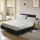 Full Size Faux Leather Upholstered Platform Bed Adjustable Headboard-Black by LJGDeals