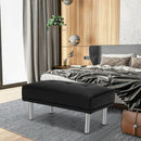 Rectangle Tufted Ottoman with Stainless Steel Legs for Living Room by LJGDeals