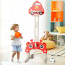 3-in-1 Basketball Hoop for Kids Adjustable Height Playset with Balls-Red by LJGDeals