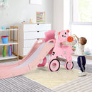 4-in-1 Foldable Baby Slide Toddler Climber Slide PlaySet with Ball by LJGDeals