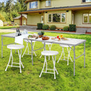 Set of 4 18 Inch Collapsible Round Stools with Handle by LJGDeals