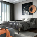 Queen Wood Platform Bed with Headboard by LJGDeals