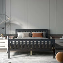 Full Size Wood Platform Bed with Headboard by LJGDeals