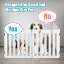 24 Inch Folding Wooden Freestanding Pet Gate Dog Gate with 360¬∞ Hinge by LJGDeals
