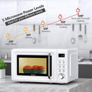 700W Retro Countertop Microwave Oven with 5 Micro Power and Auto Cooking Function by LJGDeals