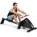 Foldable Magnetic Quiet Operated Fitness Rowing Machine with 10 Level Adjustable Resistance by LJGDeals
