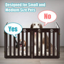 24 Inch Folding Wooden Freestanding Pet Gate Dog Gate with 360¬∞ Hinge by LJGDeals