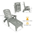 5 Position Adjustable Folding Lounger Chaise Chair by LJGDeals