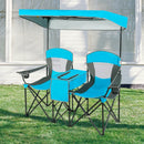 Portable Folding Camping Canopy Chairs with Cup Holder by LJGDeals