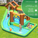 Inflatable Waterslide Bounce House Climbing Wall without Blower by LJGDeals