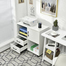 Mobile File Cabinet with Lateral Printer Stand and Storage Shelves by LJGDeals