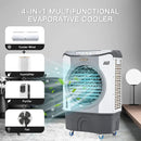 4-in-1 Industrial Evaporative Air Cooler Fan with 12 Gallon Tank and Wheels-Gray by LJGDeals