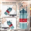 44oz Vacuum Insulated Leakproof Stainless Steel Sports Water Bottle-Gray by LJGDeals