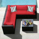 6 Pieces Patio Furniture Sofa Set with Cushions for Outdoor by LJGDeals