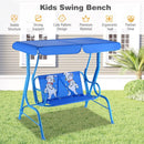 Outdoor Kids Patio Swing Bench with Canopy 2 Seats by LJGDeals