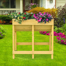 Raised Wooden Planter Vegetable Flower Bed with Liner by LJGDeals