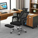 Ergonomic Recliner Mesh Office Chair with Adjustable Footrest-Black by LJGDeals