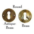 Keyhole Cover with Beveled Edge - Brass or Antique Brass