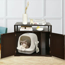 Wooden Cat Litter Box Enclosure Hidden Cat Washroom with Storage Layer by LJGDeals