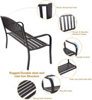 50 Inch Patio Garden Bench Loveseats for Outdoor by LJGDeals