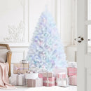 6 Feet Iridescent Tinsel Artificial Christmas Tree with 792 Branch Tips by LJGDeals
