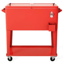 80 Quart Outdoor Patio Rolling Steel Construction Cooler by LJGDeals
