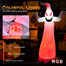 8 Feet Halloween Inflatable Ghost with Rotatable Flame LED Lights by LJGDeals