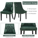 Modern Upholstered Button-Tufted Dining Chair with Naild Trim by LJGDeals