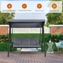 Outdoor 3-Seat Porch Swing with Adjust Canopy and Cushions by LJGDeals