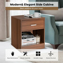 2 Pieces Nightstand with Storage Drawer and Cabinet by LJGDeals