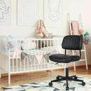 PU Leather Adjustable Office Chair Swivel Task Chair with Backrest by LJGDeals