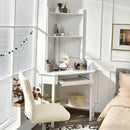 Corner Computer Desk with Hutch and Storage Shelves by LJGDeals