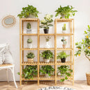 Multifunctional Bamboo Shelf Flower Plant Display Stand by LJGDeals