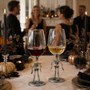 Stemmed Skeleton Wine Glass Set of 2