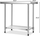 24 x 36 Inch Stainless Steel Commercial Kitchen Food Prep Table by LJGDeals