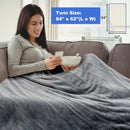62 x 84 Inch Flannel Heated Electric Blanket with 10 Heating Levels-Gray by LJGDeals