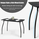 5 Pieces Dining Table Set with 4 Chairs and Backrests by LJGDeals