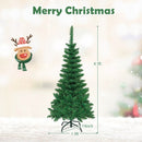 4.5 ft Pre-Lit Premium Hinged Artificial Fir Pencil Christmas Tree with LED Lights by DirectDeals