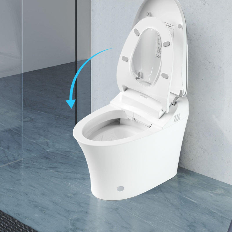 Smart Toilet with Wireless Remote, Multiple Spray Modes, Heated Seat with Warm Water Sprayer and Dryer, Foot Sensor