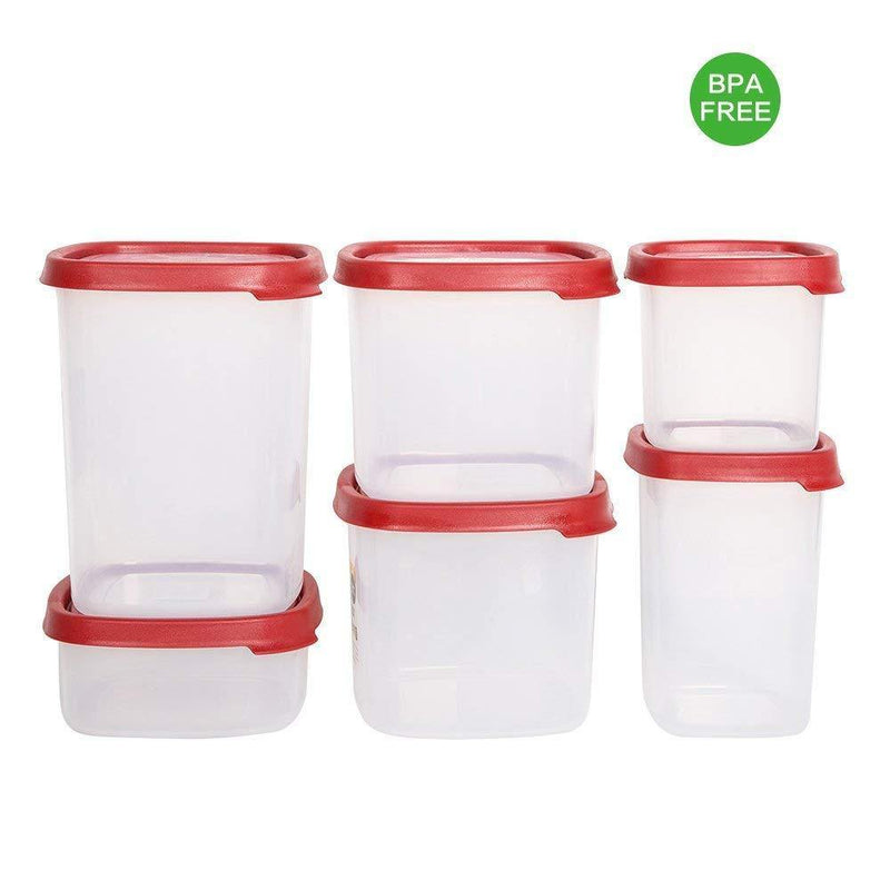 12 Piece Food Storage Container Set with Easy Locking Lids,BPA Free and 100% Leak Proof, Plastic