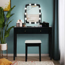 Vanity Table Set with Lighted Mirror for Bedroom and Dressing Room by LJGDeals