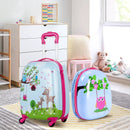 2 Pieces ABS Kids Suitcase Backpack Luggage Set by LJGDeals
