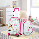 2 Pieces 12 Inch 16 Inch Green ABS Kids Suitcase Luggage Set by LJGDeals