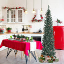 Snowy Artificial Pencil Christmas Tree with Pine Cones by LJGDeals